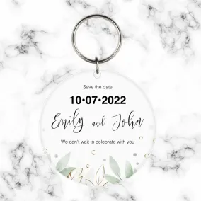 Llavero redondo de metacrilato