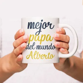 Taza de ceramica mejor papa del mundo
