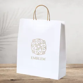 Bolsa de papel reciclado blanca