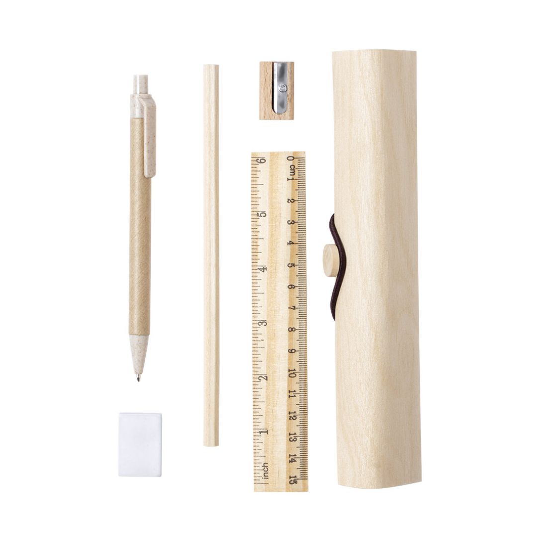 Bolígrafo con estuche de madera