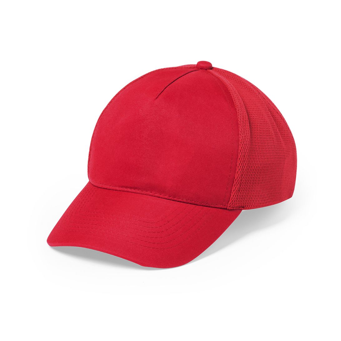 Gorra de microfibra roja