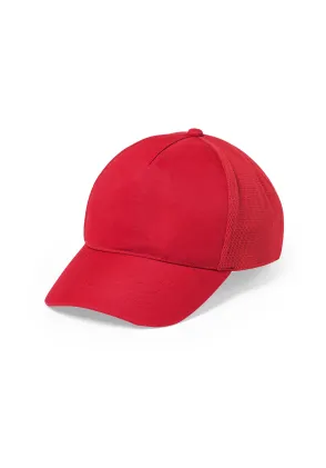 Gorra de microfibra roja